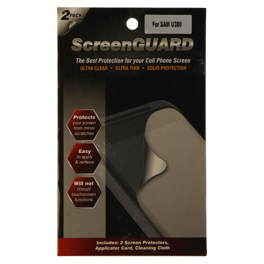 ScreenGuard Screen Protector 2 Pack for Samsung Brightside U380 - Clear Cell Phone - Screen Protectors ScreenGuard    - Simple Cell Bulk Wholesale Pricing - USA Seller