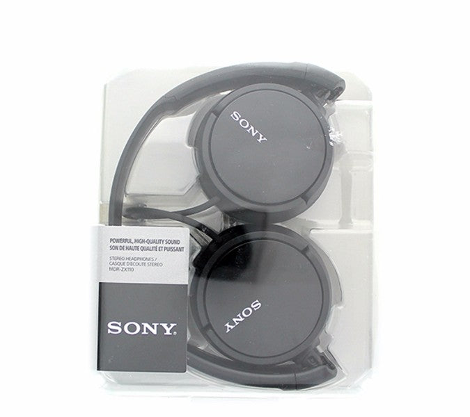 Sony High Quality Sound Stereo Headphones - Black - MDR-ZX110/BC Portable Audio - Headphones Sony    - Simple Cell Bulk Wholesale Pricing - USA Seller