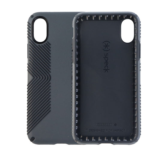 Speck Presidio Grip Series Case for Apple iPhone X - Charcoal Gray/Black Cell Phone - Cases, Covers & Skins Speck    - Simple Cell Bulk Wholesale Pricing - USA Seller