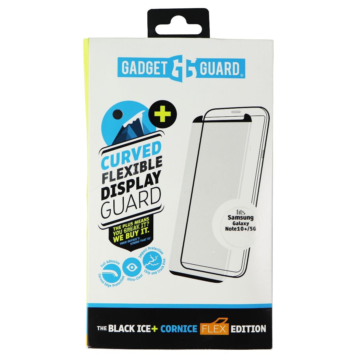GadgetGuard Black Ice+Cornice Flex Screen Protector Samsung Galaxy Note 10+ Plus Cell Phone - Screen Protectors Gadget Guard    - Simple Cell Bulk Wholesale Pricing - USA Seller