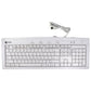 Macally Full Size USB 2.0 Universal Computer Keyboard - White (IKEYSLIM) Gaming/Console - Keyboards & Keypads Macally    - Simple Cell Bulk Wholesale Pricing - USA Seller