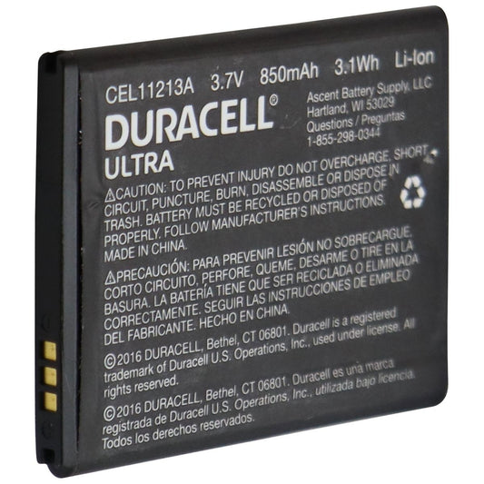 Duracell Ultra 3.7V Rechargeable 850mAh Battery - Black (CEL11213A) Cell Phone - Batteries Duracell    - Simple Cell Bulk Wholesale Pricing - USA Seller