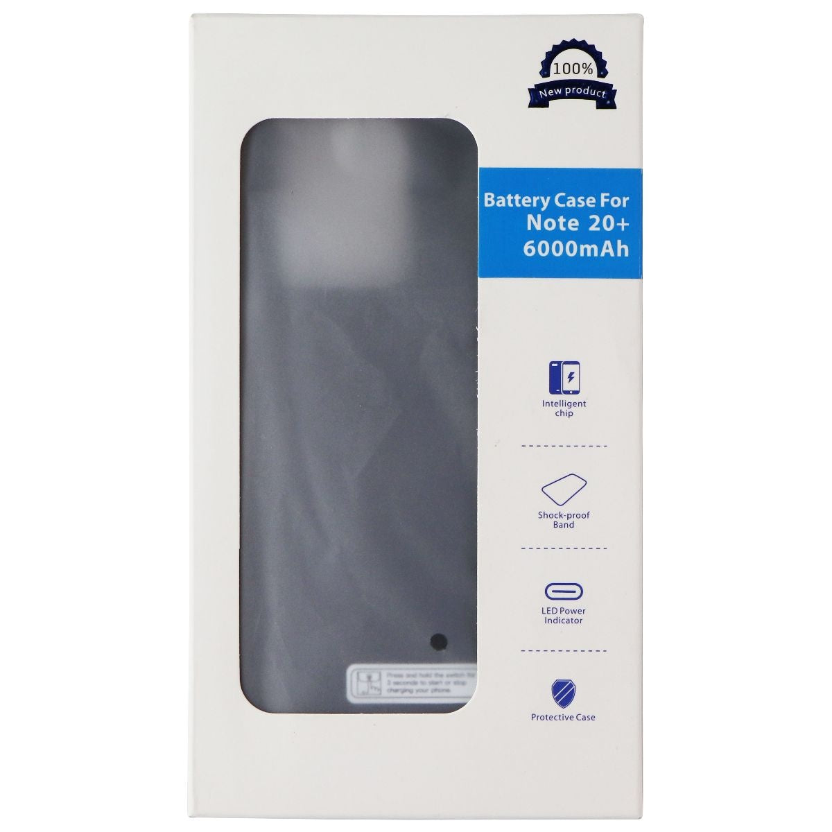 6,000mAh Battery Case for Samsung Galaxy Note20+ / Ultra 5G - Black Cell Phone - Cases, Covers & Skins Unbranded    - Simple Cell Bulk Wholesale Pricing - USA Seller