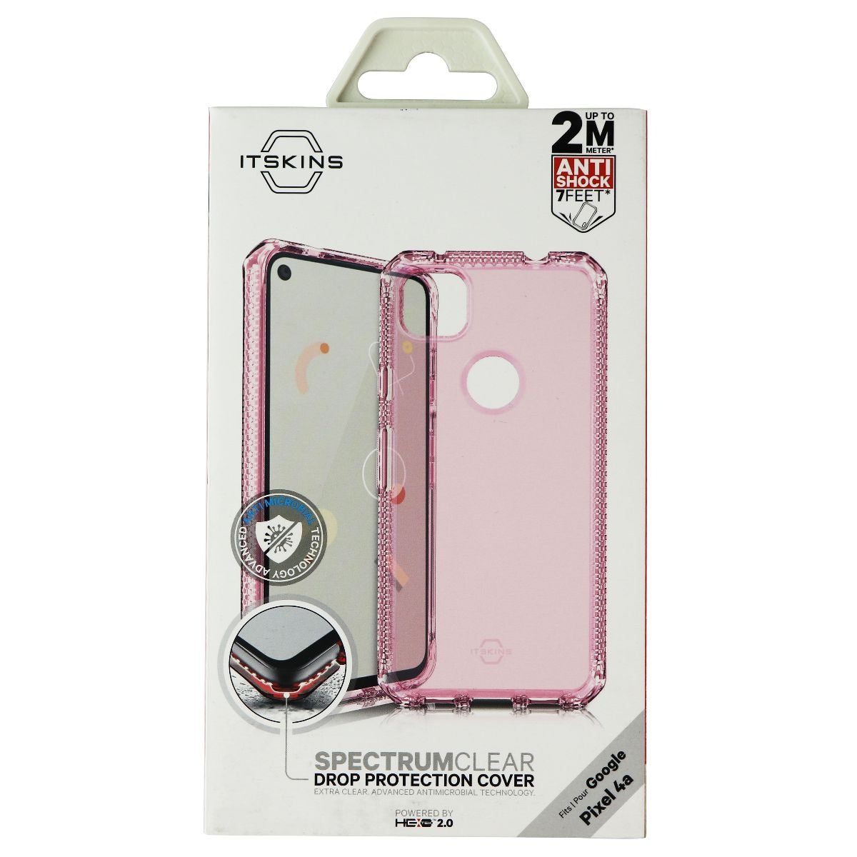 ITSKINS Spectrum Clear Series Case for Google Pixel 4a - Pink Cell Phone - Cases, Covers & Skins ITSKINS    - Simple Cell Bulk Wholesale Pricing - USA Seller