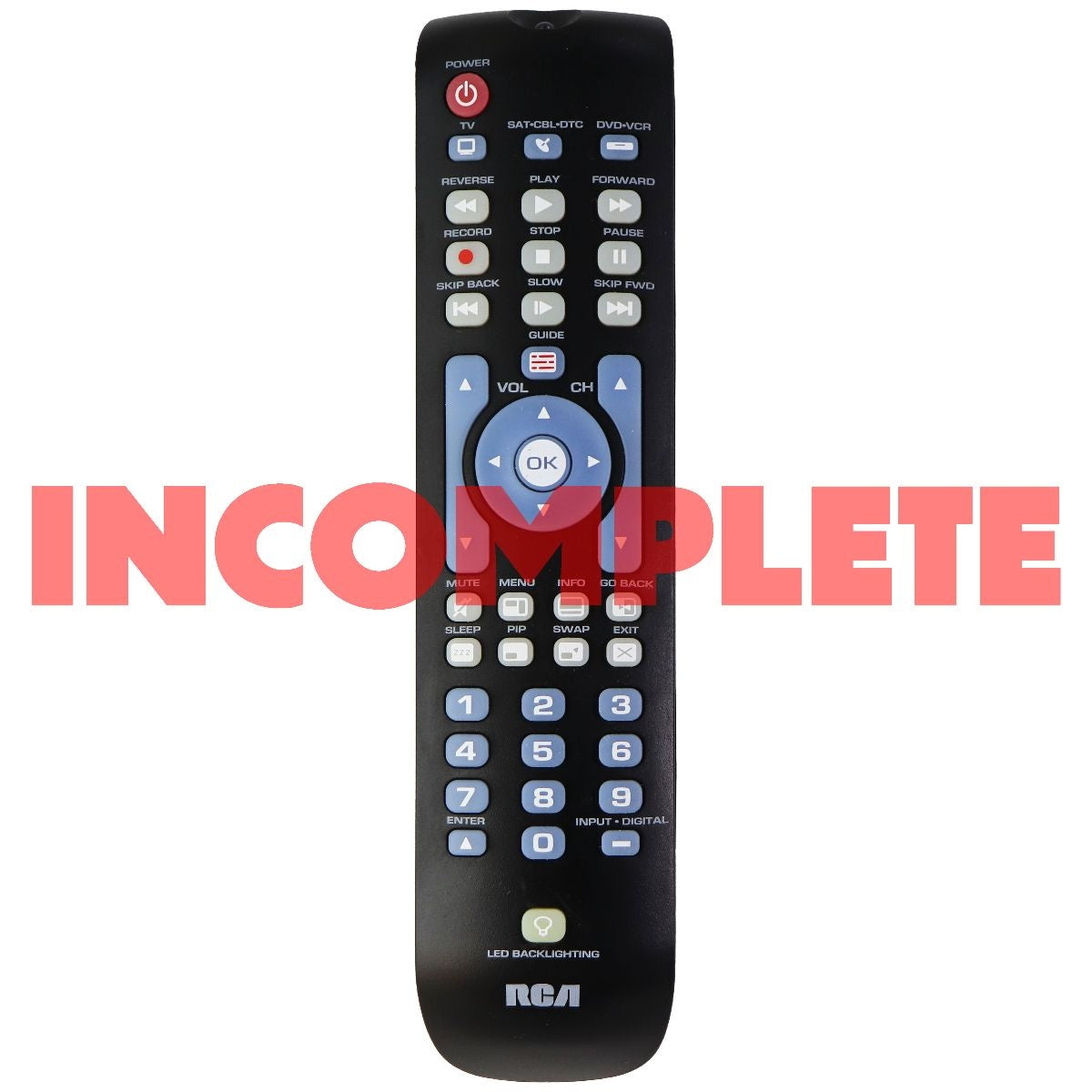 RCA Original RCRN03BZ Remote Control for Select RCA TVs - Black TV, Video & Audio Accessories - Remote Controls RCA    - Simple Cell Bulk Wholesale Pricing - USA Seller