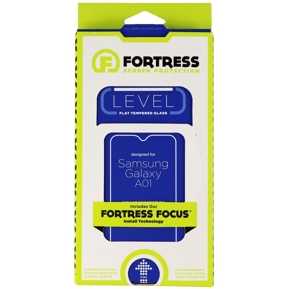 Fortress Focus Series Flat Tempered Glass for Samsung Galaxy A01 - Clear Cell Phone - Screen Protectors Fortress    - Simple Cell Bulk Wholesale Pricing - USA Seller