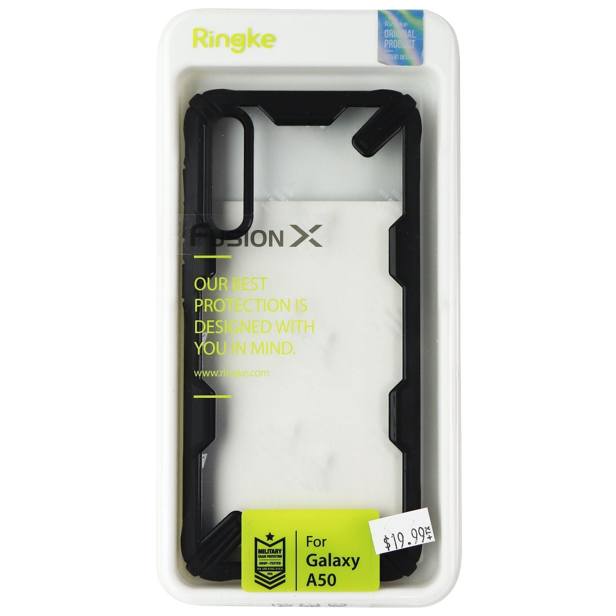 Ringke Fusion X Series Case for Samsung Galaxy A50 - Black/Clear Cell Phone - Cases, Covers & Skins Ringke    - Simple Cell Bulk Wholesale Pricing - USA Seller