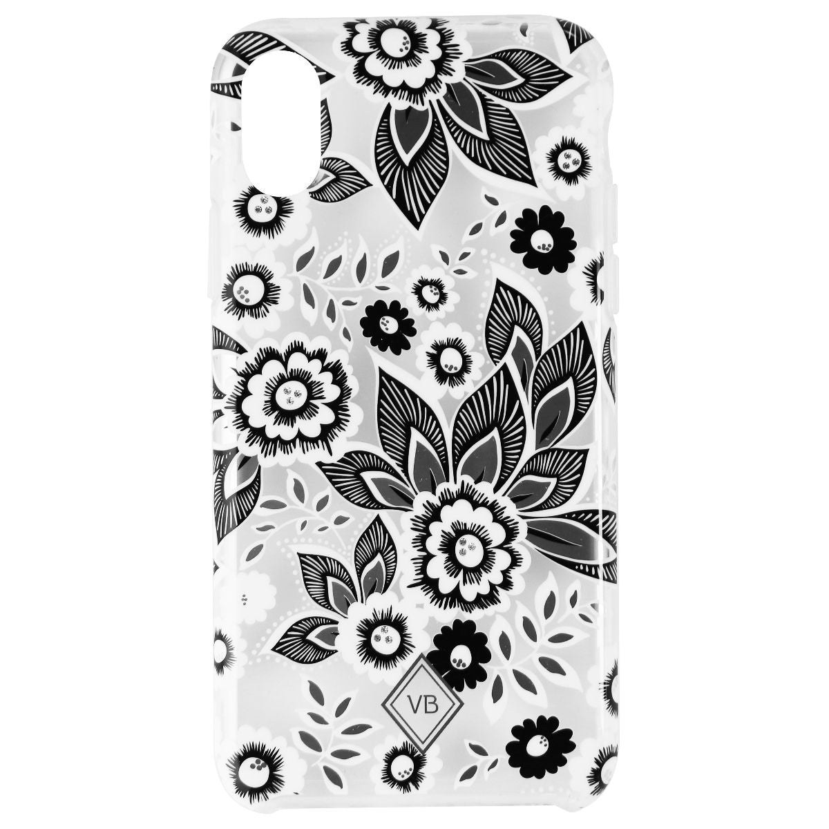 Vera Bradley Flexible Frame Case Apple iPhone X - White / Black Lotus Flowers Cell Phone - Cases, Covers & Skins Vera Bradley    - Simple Cell Bulk Wholesale Pricing - USA Seller