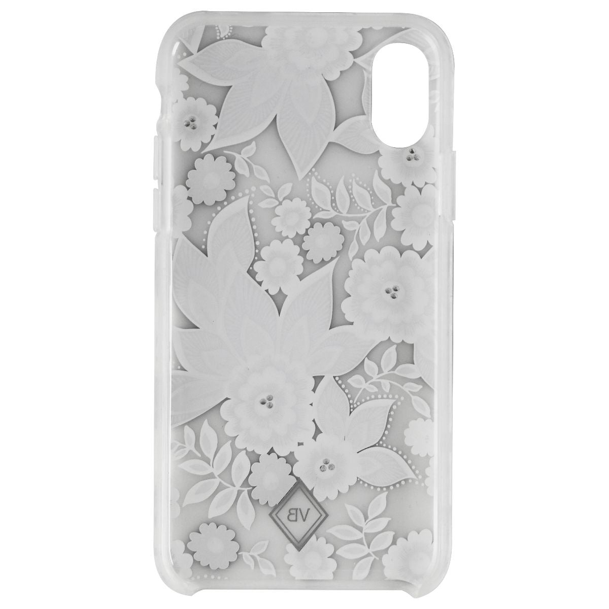 Vera Bradley Flexible Frame Case Apple iPhone X - White / Black Lotus Flowers Cell Phone - Cases, Covers & Skins Vera Bradley    - Simple Cell Bulk Wholesale Pricing - USA Seller