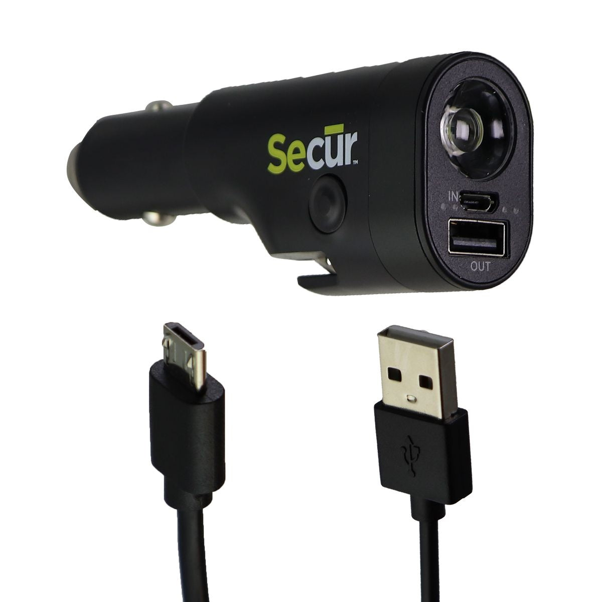Secur 6-in-1 Car Charger (SP-4003) - Black Cell Phone - Chargers & Cradles Secur    - Simple Cell Bulk Wholesale Pricing - USA Seller