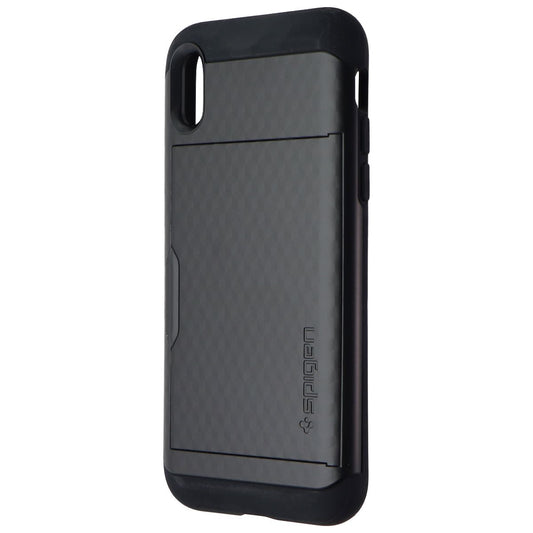 Spigen Crystal Wallet Series Case for Apple iPhone Xs/X - Black Cell Phone - Cases, Covers & Skins Spigen    - Simple Cell Bulk Wholesale Pricing - USA Seller