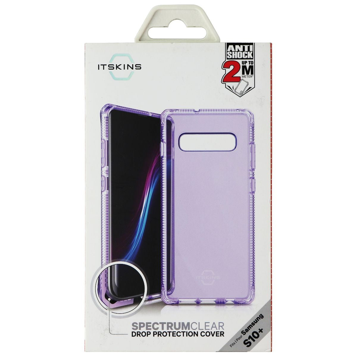 Itskins Spectrum Clear Series Case for Samsung Galaxy (S10+) - Clear Purple Cell Phone - Cases, Covers & Skins ITSKINS    - Simple Cell Bulk Wholesale Pricing - USA Seller