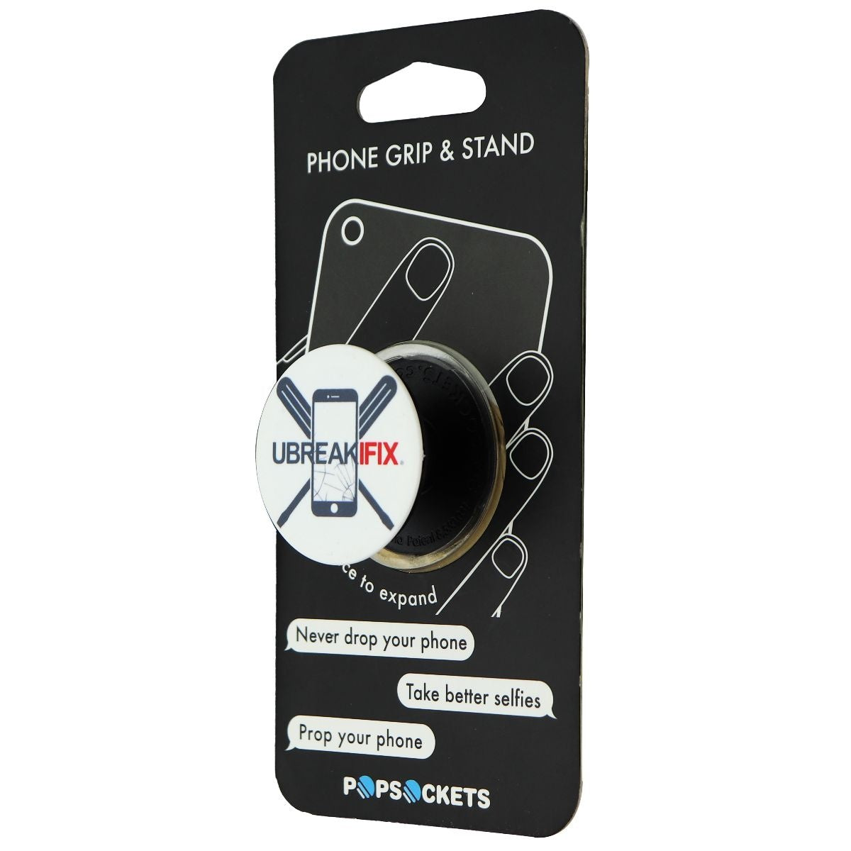 PopSockets Phone Grip with Expanding Kickstand - UBREAKIFIX Logo Cell Phone - Mounts & Holders PopSockets    - Simple Cell Bulk Wholesale Pricing - USA Seller