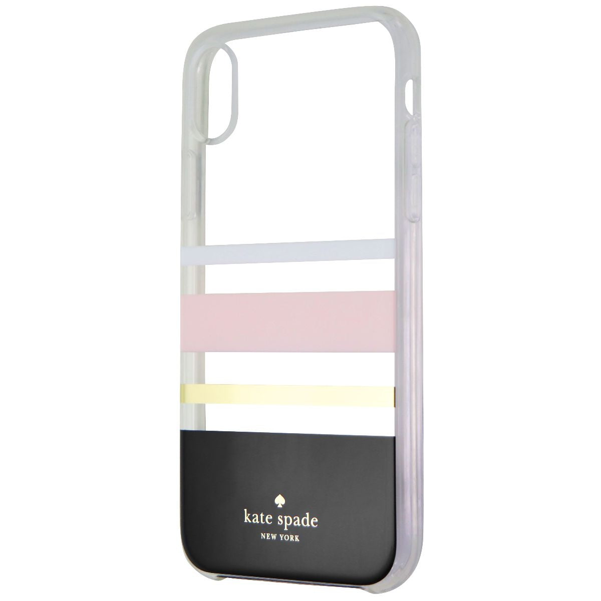 Kate Spade Hardshell Case for Apple iPhone XR - Clear/Black/Gold/Pink Stripes Cell Phone - Cases, Covers & Skins Kate Spade    - Simple Cell Bulk Wholesale Pricing - USA Seller