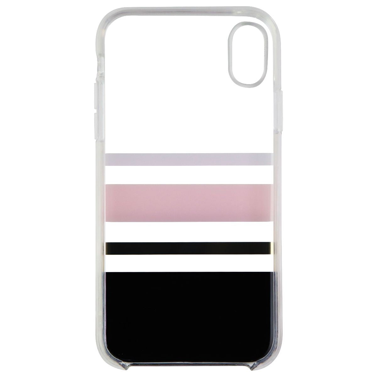 Kate Spade Hardshell Case for Apple iPhone XR - Clear/Black/Gold/Pink Stripes Cell Phone - Cases, Covers & Skins Kate Spade    - Simple Cell Bulk Wholesale Pricing - USA Seller