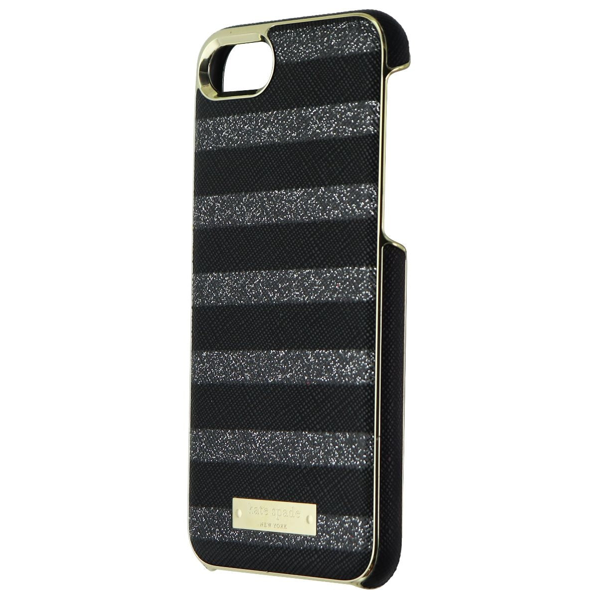 Kate Spade Wrap Glitter Stripe Case for iPhone 8 - Black Saffiano/Silver Glitter Cell Phone - Cases, Covers & Skins Incipio    - Simple Cell Bulk Wholesale Pricing - USA Seller