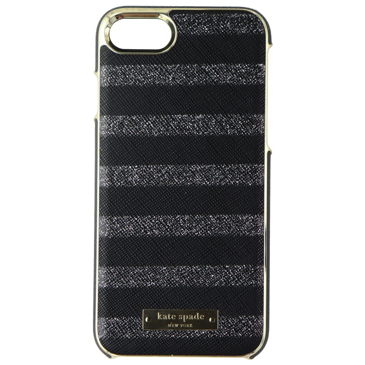 Kate Spade Wrap Glitter Stripe Case for iPhone 8 - Black Saffiano/Silver Glitter Cell Phone - Cases, Covers & Skins Incipio    - Simple Cell Bulk Wholesale Pricing - USA Seller