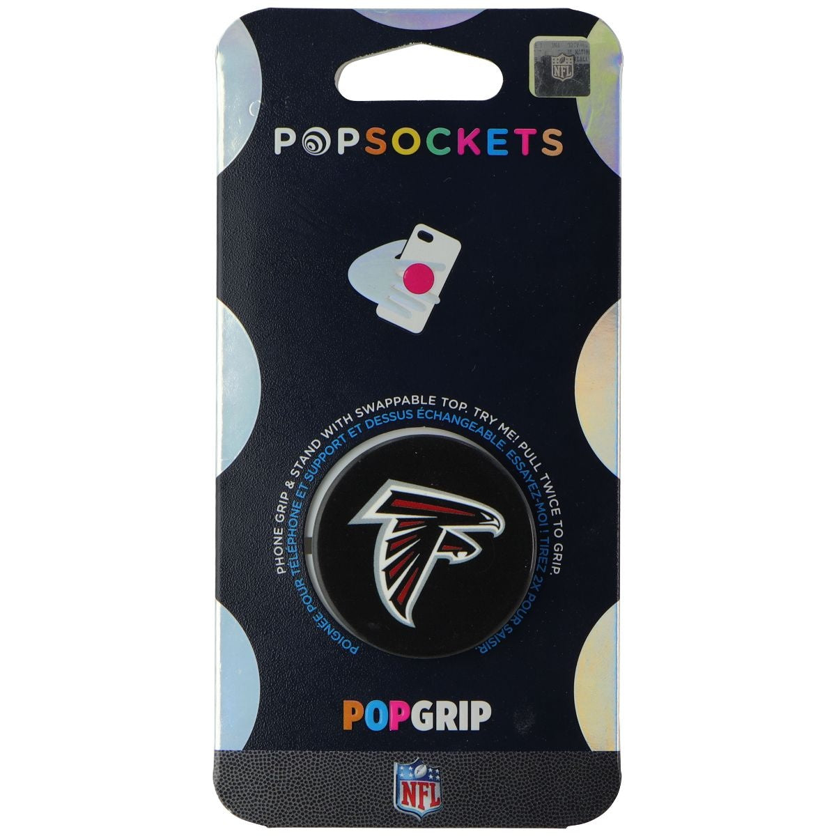 PopSockets: PopGrip with Swappable Top - NFL Atlanta Falcons Helmet Cell Phone - Mounts & Holders PopSockets    - Simple Cell Bulk Wholesale Pricing - USA Seller