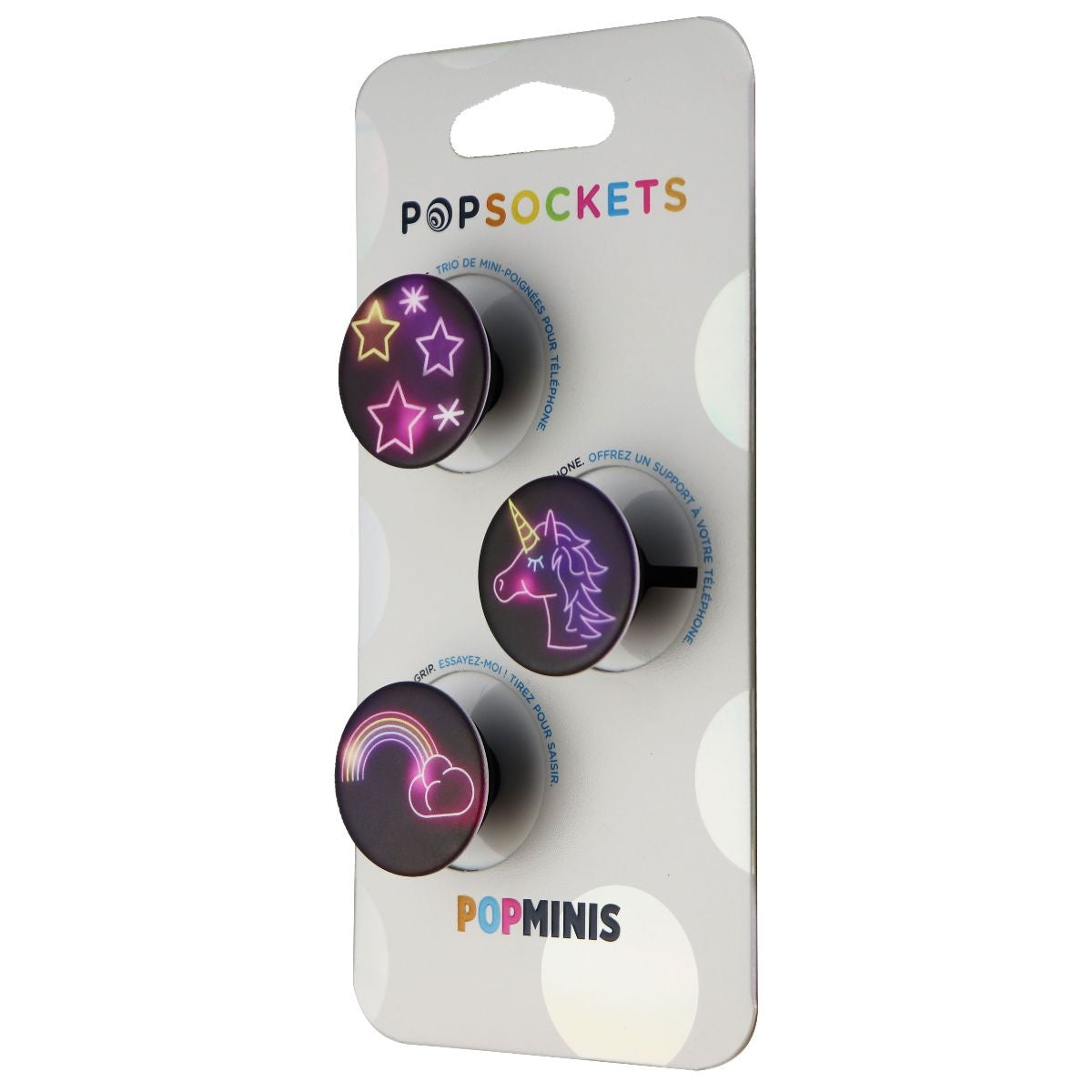 PopSockets PopMini Grips for Phones & Tablets (3 Pack) - Neon Dream Cell Phone - Mounts & Holders PopSockets    - Simple Cell Bulk Wholesale Pricing - USA Seller