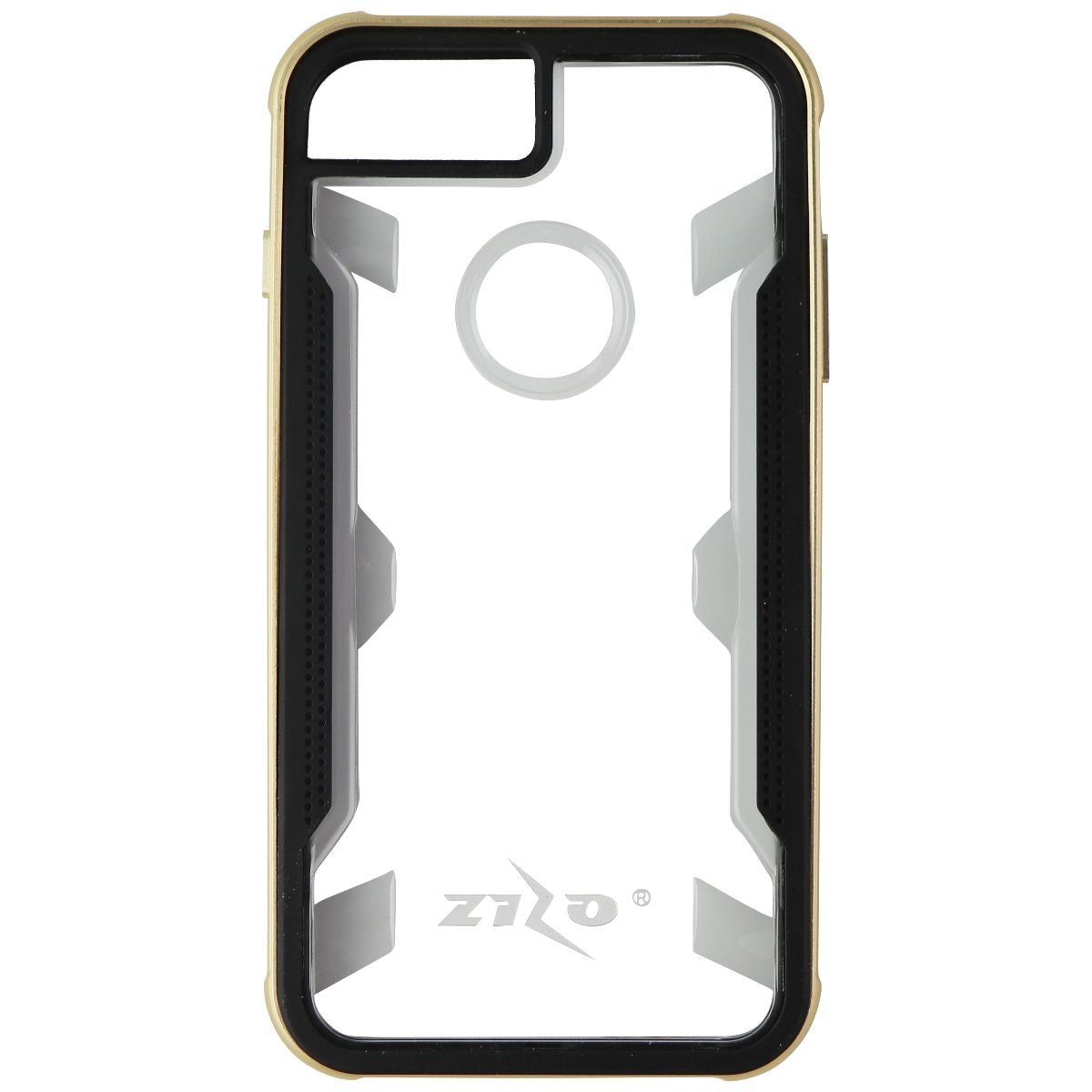 Zizo Shock Series Case for iPhone 7 Plus - Clear / Black / Gold Cell Phone - Cases, Covers & Skins Zizo    - Simple Cell Bulk Wholesale Pricing - USA Seller