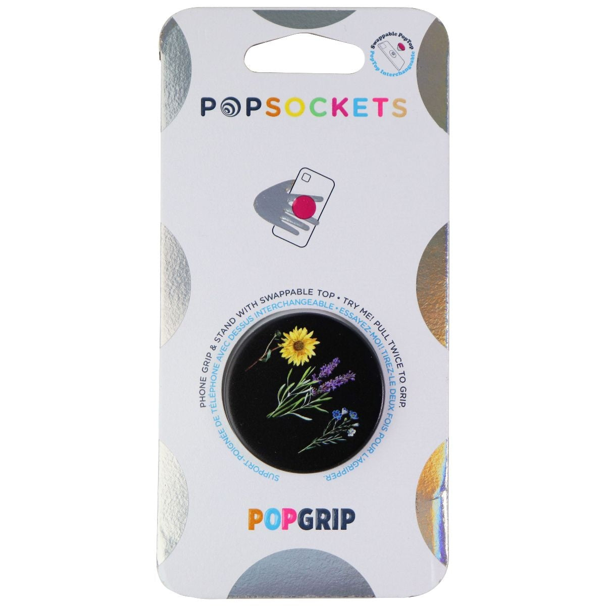 PopSockets PopGrip Swappable Top Holder for Phones - Vintage Garden Black Cell Phone - Mounts & Holders PopSockets    - Simple Cell Bulk Wholesale Pricing - USA Seller
