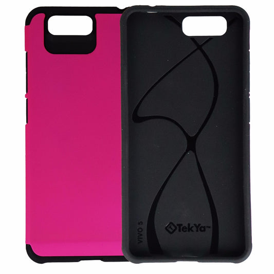 TekYa Dual Layer Case Cover for BLU Vivo 5 - Matte Pink / Black Cell Phone - Cases, Covers & Skins TekYa    - Simple Cell Bulk Wholesale Pricing - USA Seller