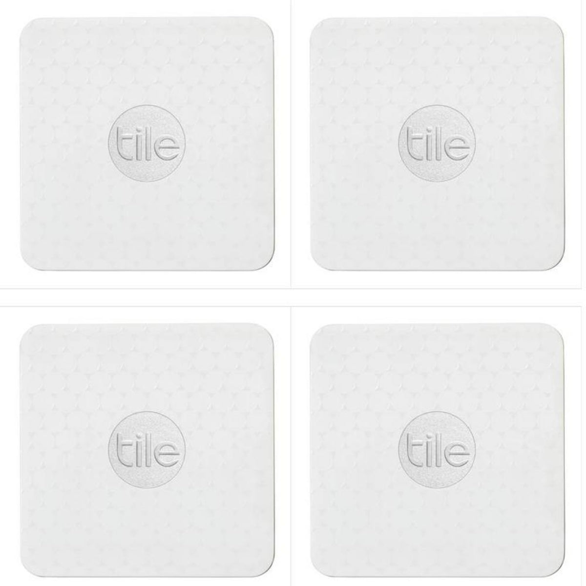 4 PACK Tile Slim (4 Tiles) Find Your Wallet, Phone, Anything Locator - White OEM GPS Accessories & Tracking - Tracking Devices Tile    - Simple Cell Bulk Wholesale Pricing - USA Seller