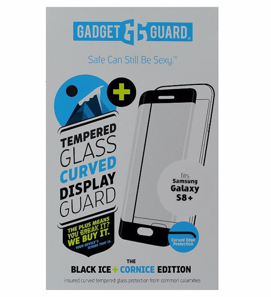 Gadget Guard Tempered Glass Curved Screen Protector for Galaxy S8 Plus-Black Ice Cell Phone - Screen Protectors Gadget Guard    - Simple Cell Bulk Wholesale Pricing - USA Seller