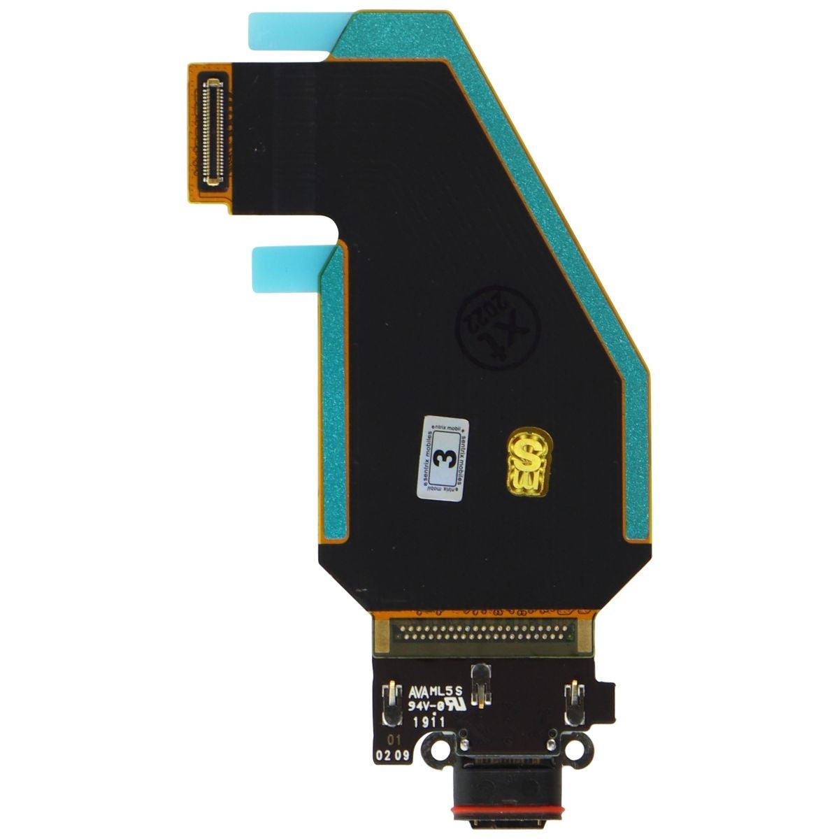 Replacement Part - Charge Port Flex Cable for Google Pixel 4 XL - Black/Orange Cell Phone - Replacement Parts & Tools Unbranded    - Simple Cell Bulk Wholesale Pricing - USA Seller