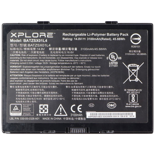 Zebra XPLORE BATZSX01L4 Rechargeable Li-Polymer Battery (14.8V/45.88Wh/3100mAh) Computer Parts - Power Supplies Zebra    - Simple Cell Bulk Wholesale Pricing - USA Seller