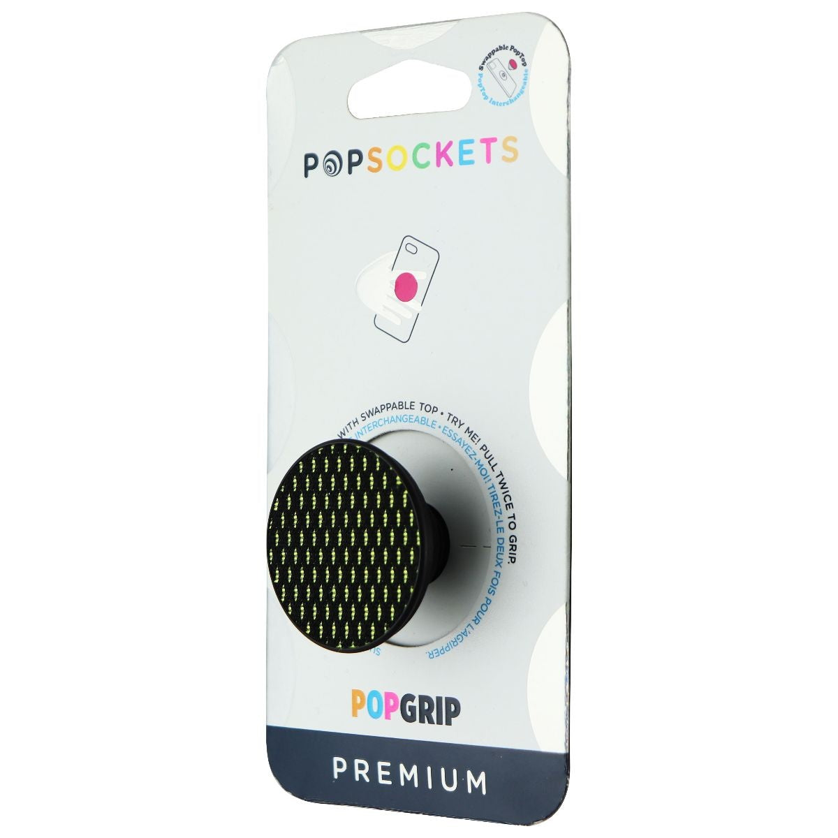 PopSockets Swappable PopGrip Stand & Grip - Mesh Neon Green Cell Phone - Mounts & Holders PopSockets    - Simple Cell Bulk Wholesale Pricing - USA Seller