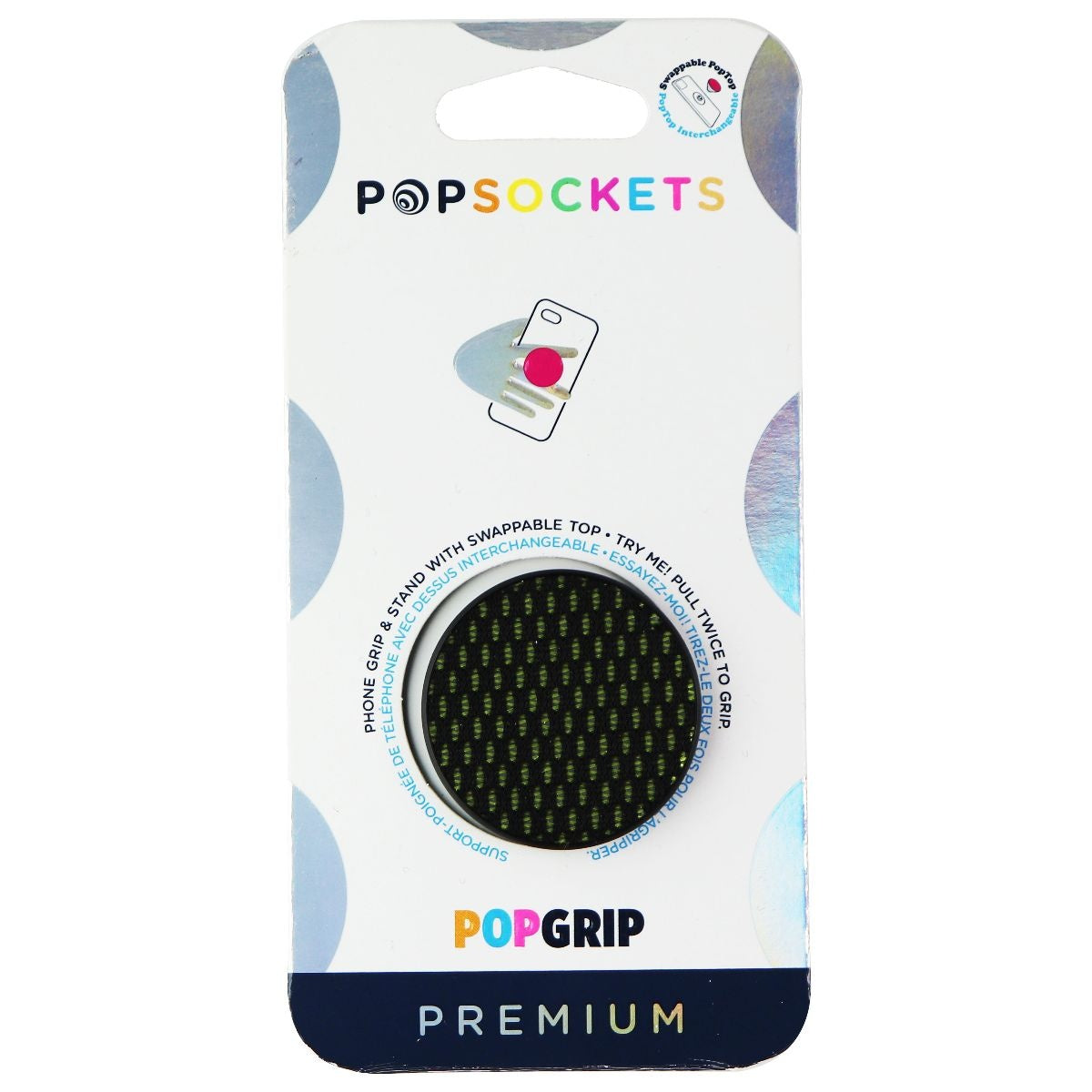 PopSockets Swappable PopGrip Stand & Grip - Mesh Neon Green Cell Phone - Mounts & Holders PopSockets    - Simple Cell Bulk Wholesale Pricing - USA Seller