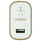 Belkin (5V/2.4A) MIXIT Metallic Single Port USB Charger - Gold/White (F8M731) Cell Phone - Chargers & Cradles Belkin    - Simple Cell Bulk Wholesale Pricing - USA Seller