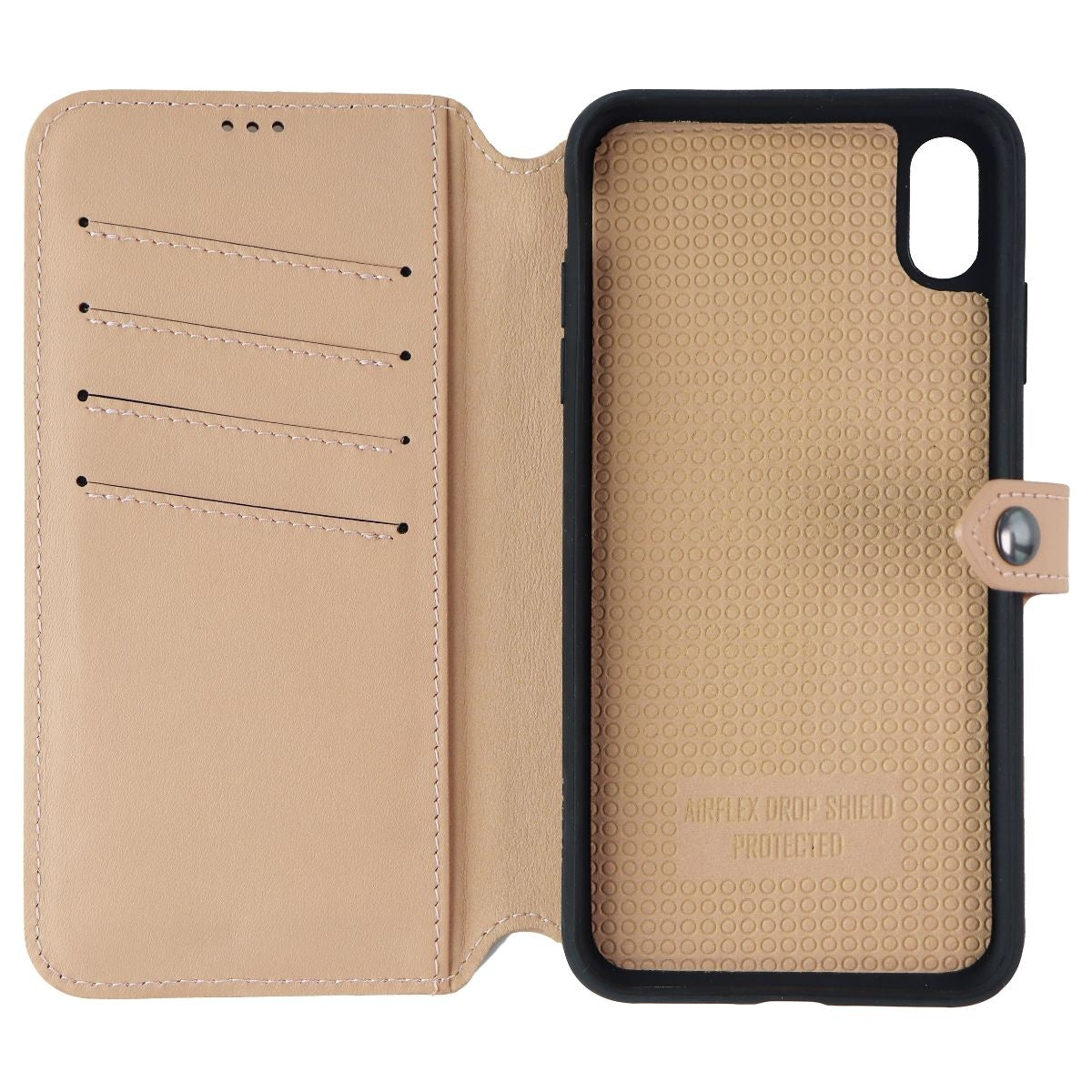 ERCKO 2-in-1 Magnet Wallet Leather Case for iPhone XS Max - Light Brown/Black Cell Phone - Cases, Covers & Skins Ercko    - Simple Cell Bulk Wholesale Pricing - USA Seller