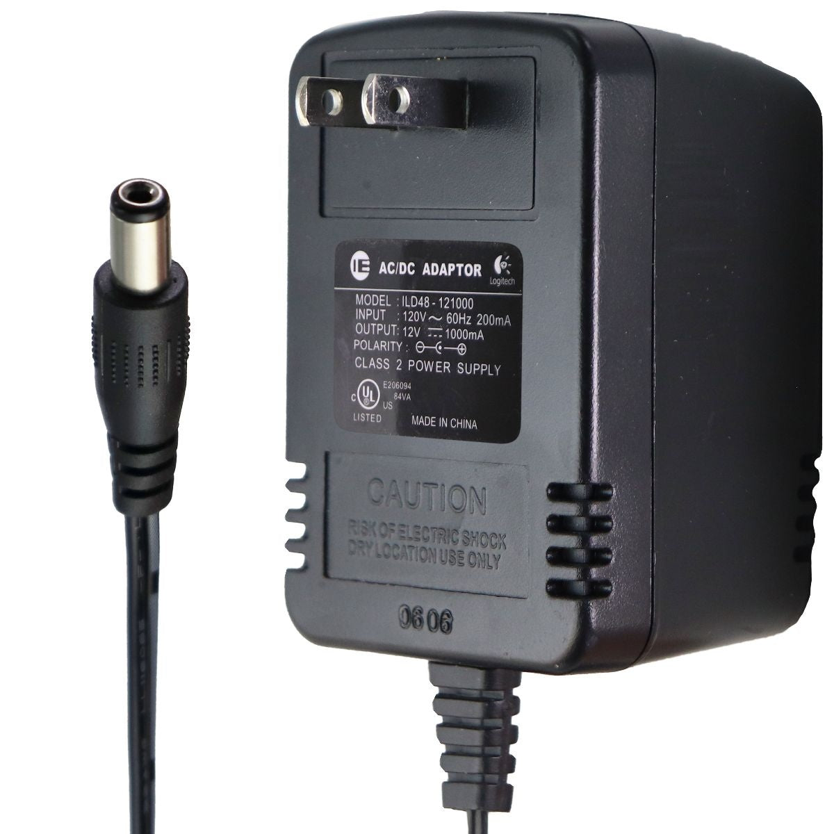 Logitech (12V/1000mA) AC/DC Adapter Wall Charger Plug - Black (ILD48-121000) Multipurpose Batteries & Power - Multipurpose AC to DC Adapters Logitech    - Simple Cell Bulk Wholesale Pricing - USA Seller