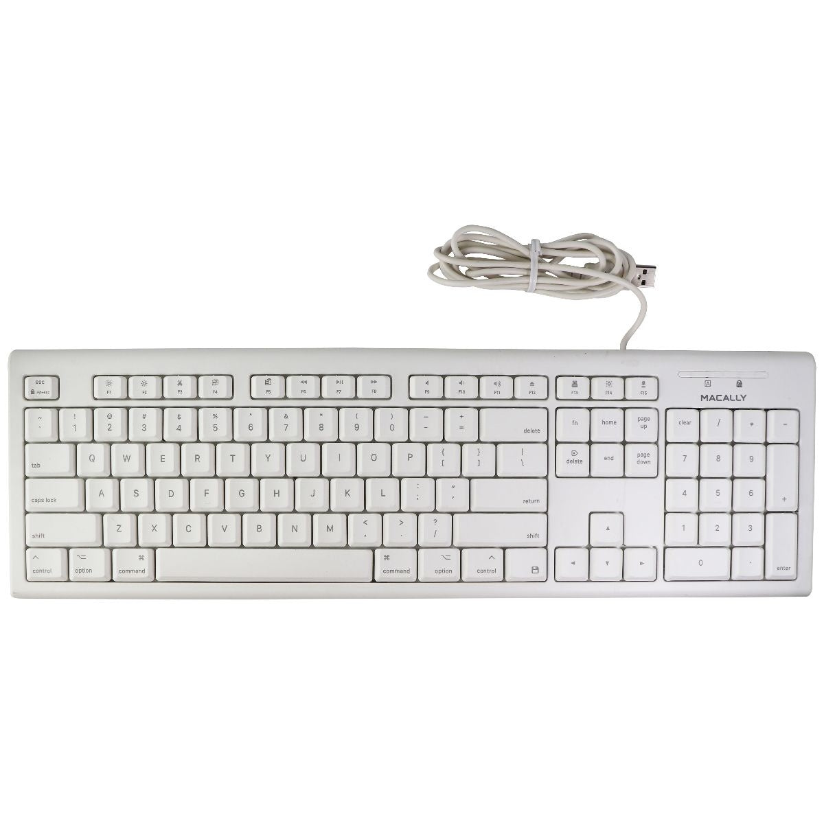 Macalley QKEY Wired USB Keyboard for Windows PC & More - White (QKEY) Keyboards/Mice - Keyboards & Keypads Macally    - Simple Cell Bulk Wholesale Pricing - USA Seller