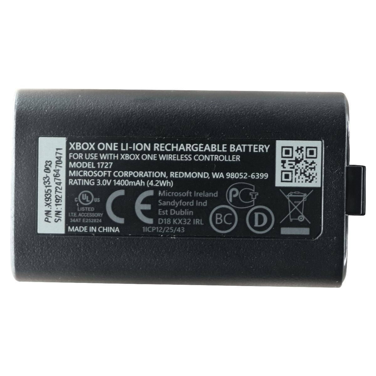 Microsoft / Xbox One OEM Battery for Xbox One Wireless Controller 1727 Gaming/Console - Controllers & Attachments Microsoft    - Simple Cell Bulk Wholesale Pricing - USA Seller