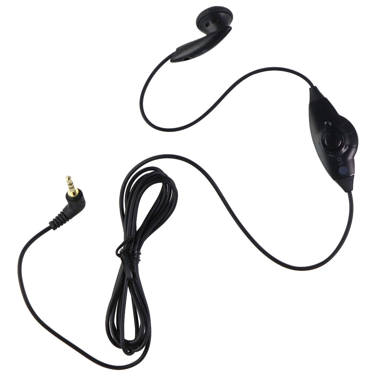 LG 2.5mm Mono Headset with Microphone and Call/Answer Button - Black SGEY0003221 Cell Phone - Headsets LG    - Simple Cell Bulk Wholesale Pricing - USA Seller