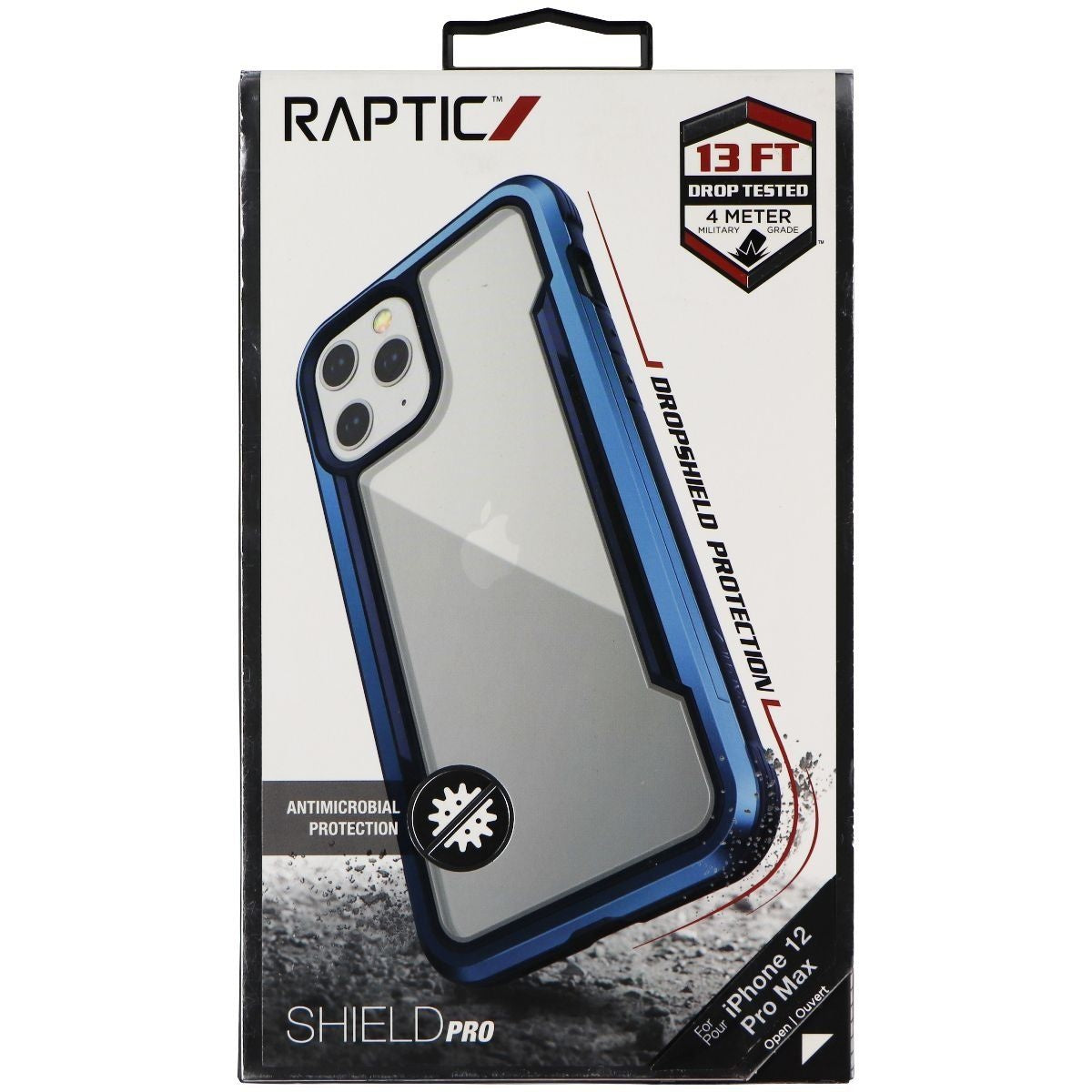 Raptic Shield Pro Series Case for Apple iPhone 12 Pro Max - Clear/Blue Cell Phone - Cases, Covers & Skins Raptic    - Simple Cell Bulk Wholesale Pricing - USA Seller