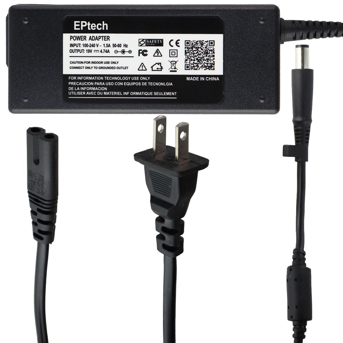 EPtech Charge Up AC Adapter (19V/74A) - Black Cell Phone - Cables & Adapters EPtech    - Simple Cell Bulk Wholesale Pricing - USA Seller