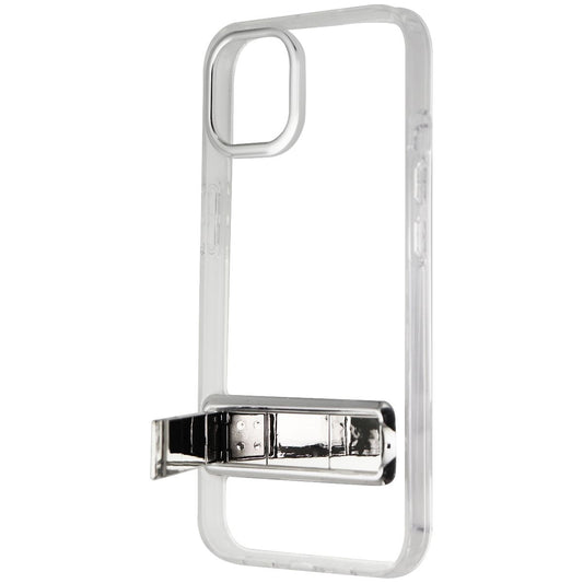 AQA Hard Protective Case with Kickstand for iPhone 13 / 14 - Clear / Silver Cell Phone - Cases, Covers & Skins AQA    - Simple Cell Bulk Wholesale Pricing - USA Seller