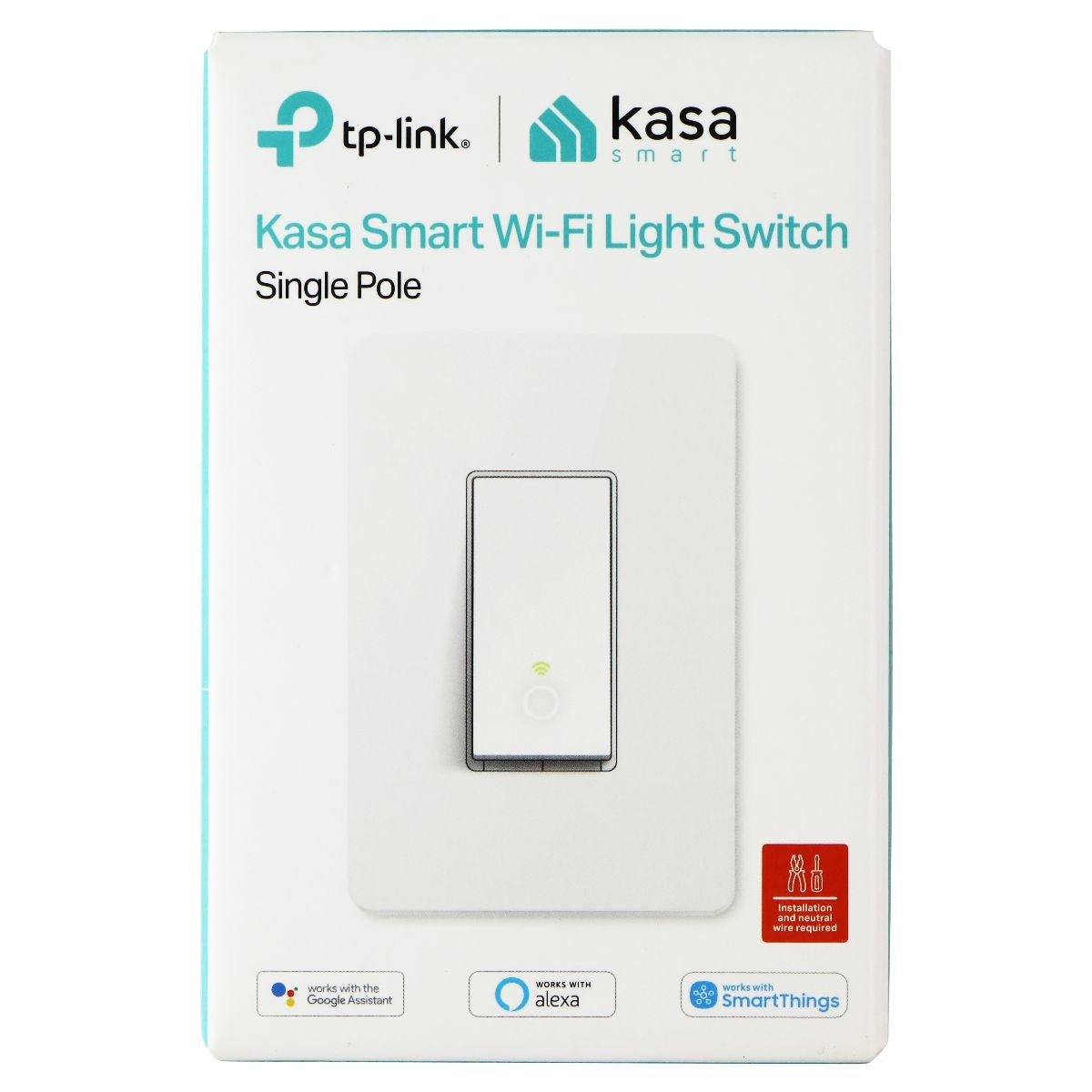 Kasa Smart Light Switch HS200 Single Pole (Needs Neutral Wire) - White Camera Accessories - Light Meters Kasa    - Simple Cell Bulk Wholesale Pricing - USA Seller