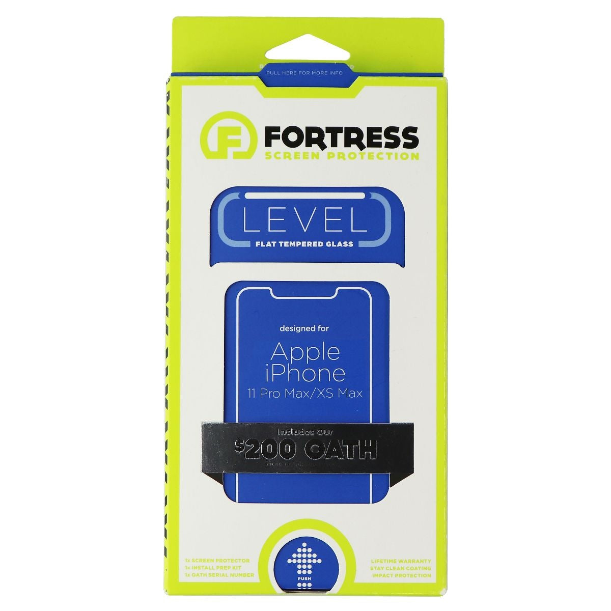 Fortress Flat Tempered Glass Screen Protector for iPhone 11 Pro Max and XS Max Cell Phone - Screen Protectors Fortress    - Simple Cell Bulk Wholesale Pricing - USA Seller