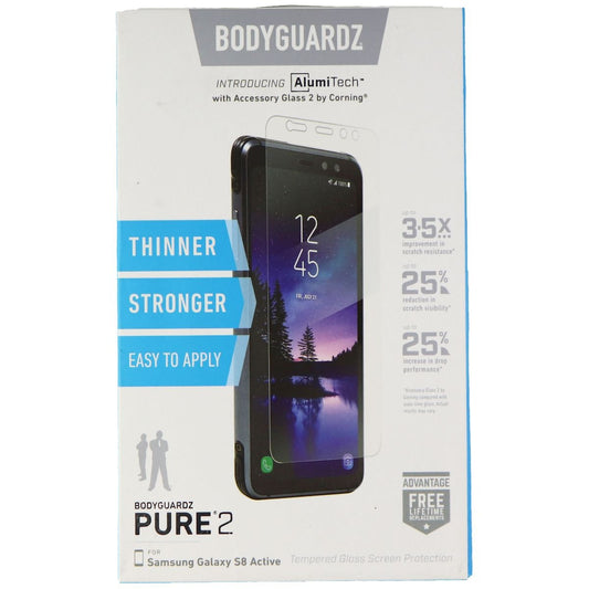 BodyGuardz Pure 2 Series Tempered Glass for Samsung Galaxy S8 Active - Clear Cell Phone - Screen Protectors BODYGUARDZ    - Simple Cell Bulk Wholesale Pricing - USA Seller