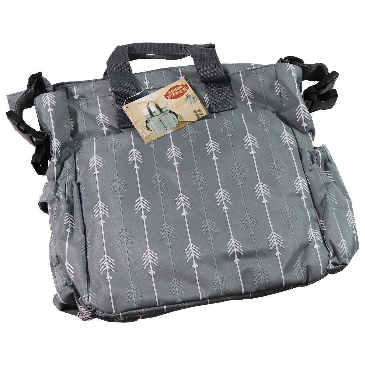 Zohzo Baby Diaper Tote Bag with Changing Pad and Shoulder Strap - Gray Home Improvement - Other Home Improvement Zohzo    - Simple Cell Bulk Wholesale Pricing - USA Seller