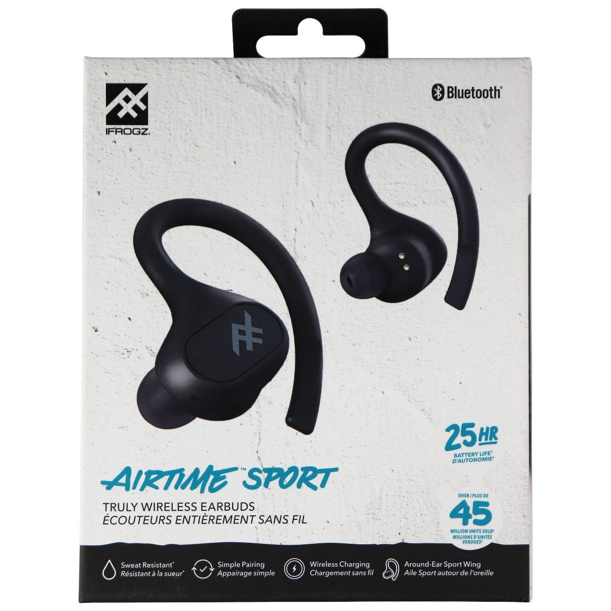 iFrogz Airtime Sport True Wireless in Ear Bluetooth Headphones - Black Portable Audio - Headphones iFrogz    - Simple Cell Bulk Wholesale Pricing - USA Seller