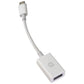 Q Short Style USB to USB-C (Type C) Adapter Cable - White Cell Phone - Cables & Adapters Q    - Simple Cell Bulk Wholesale Pricing - USA Seller