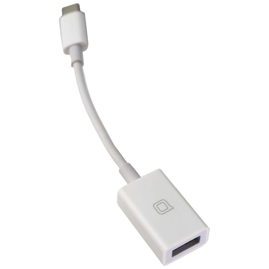 Q Short Style USB to USB-C (Type C) Adapter Cable - White Cell Phone - Cables & Adapters Q    - Simple Cell Bulk Wholesale Pricing - USA Seller