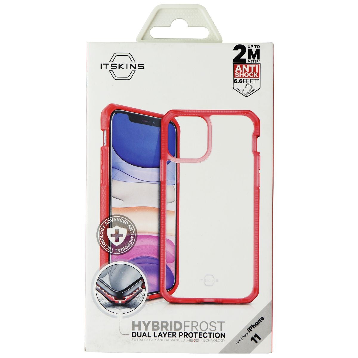 ITSKINS Hybrid Frost Protective Phone Case for Apple iPhone 11 - Coral and Trans Cell Phone - Cases, Covers & Skins ITSKINS    - Simple Cell Bulk Wholesale Pricing - USA Seller