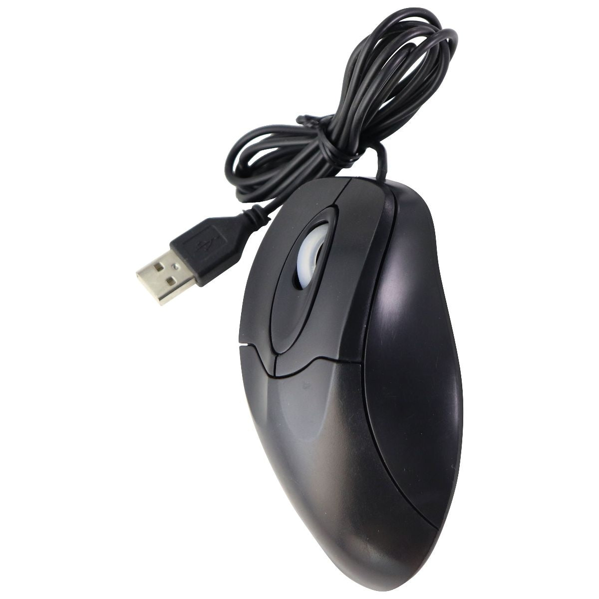 Basic Ergonomic USB Wired Optical Mouse for Windows PC & More - Black ...